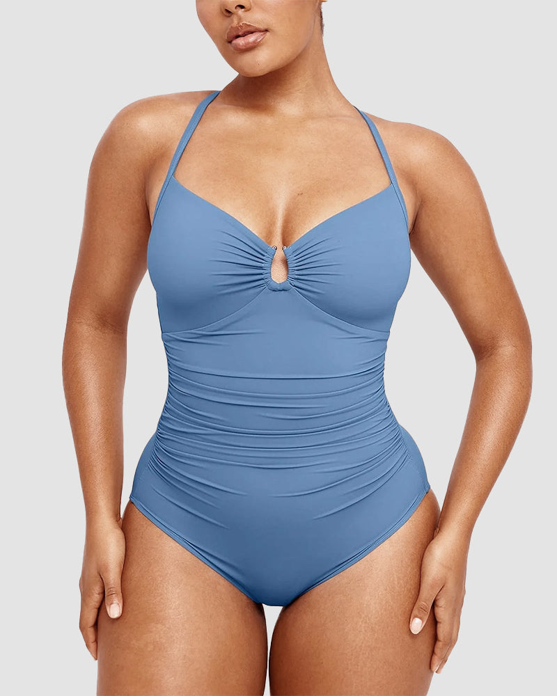 Shaping Swimsuit: Elegant Cross Straps On The Back Shaping Swimsuit