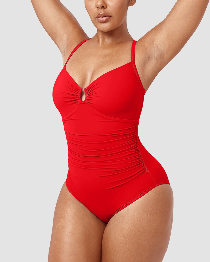 Shaping Swimsuit: Elegant Cross Straps On The Back Shaping Swimsuit
