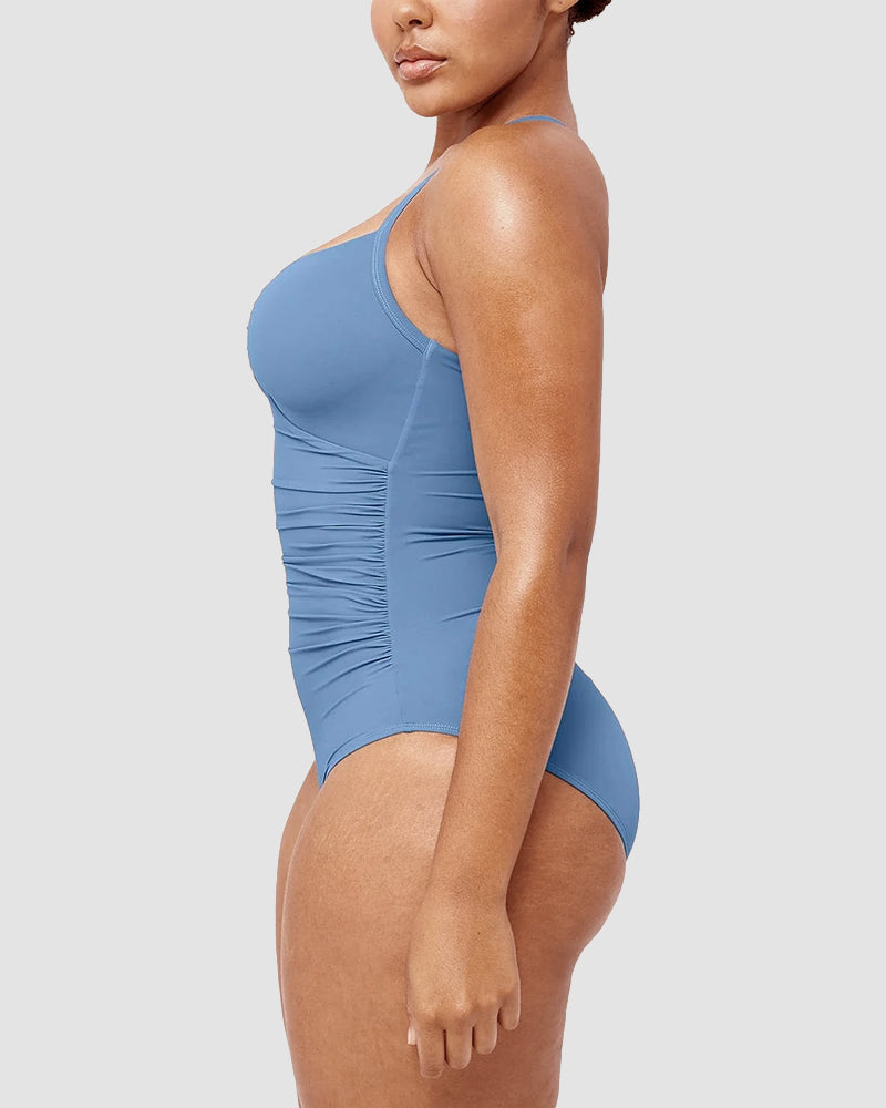 Shaping Swimsuit: Elegant Cross Straps On The Back Shaping Swimsuit