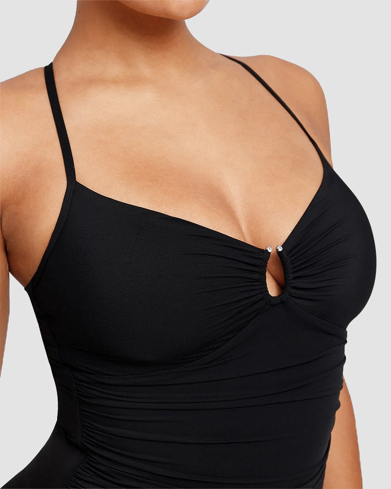 Shaping Swimsuit: Elegant Cross Straps On The Back Shaping Swimsuit