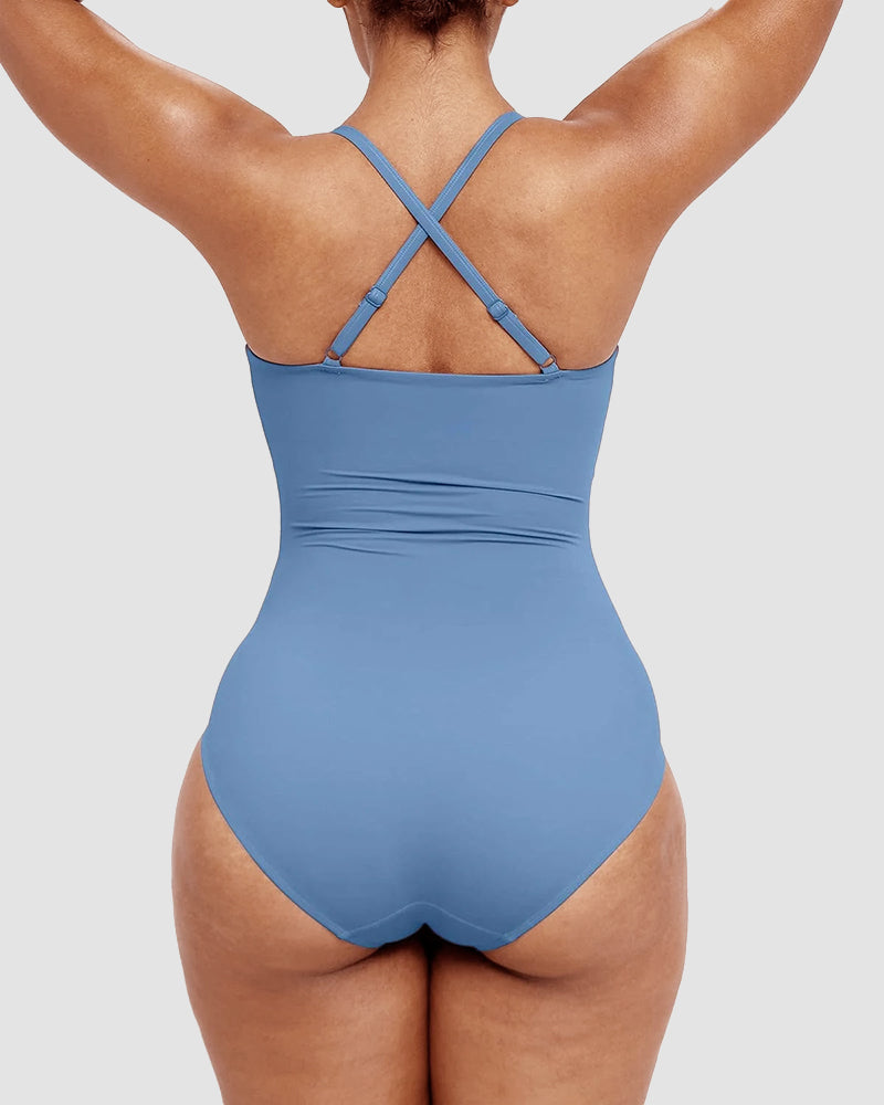 Shaping Swimsuit: Elegant Cross Straps On The Back Shaping Swimsuit