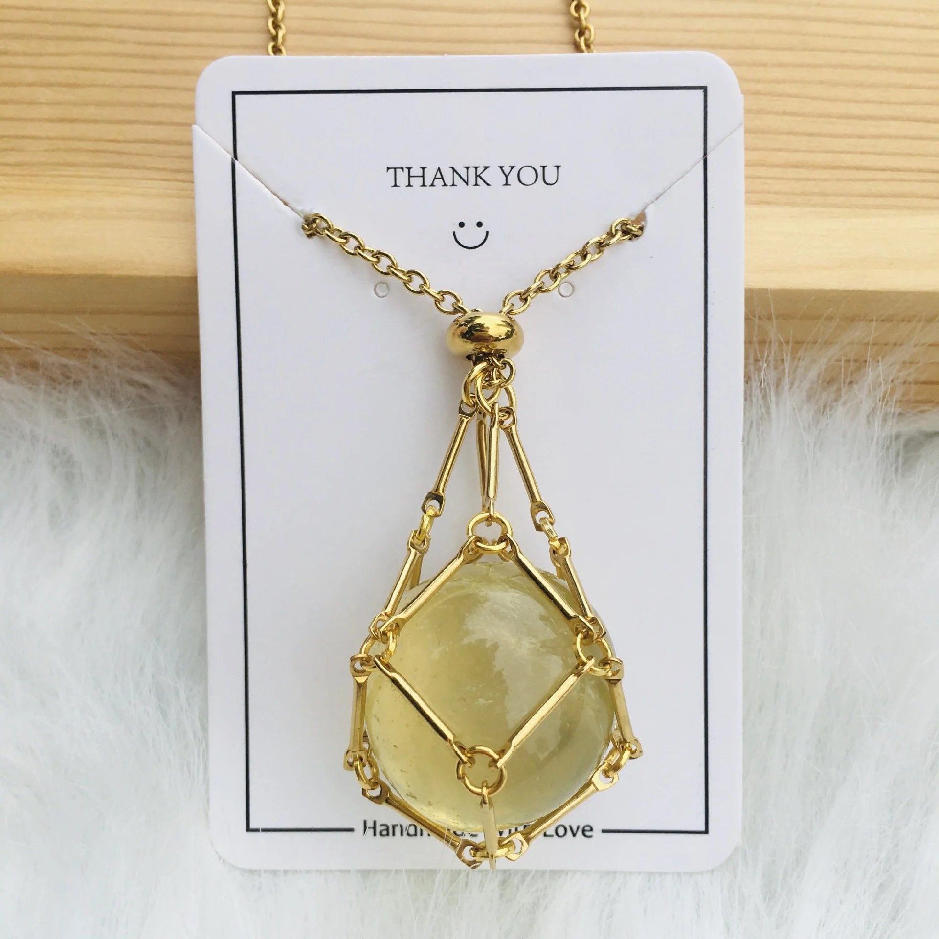 Crystal stone holder necklace - free (crystal) gift included🎁