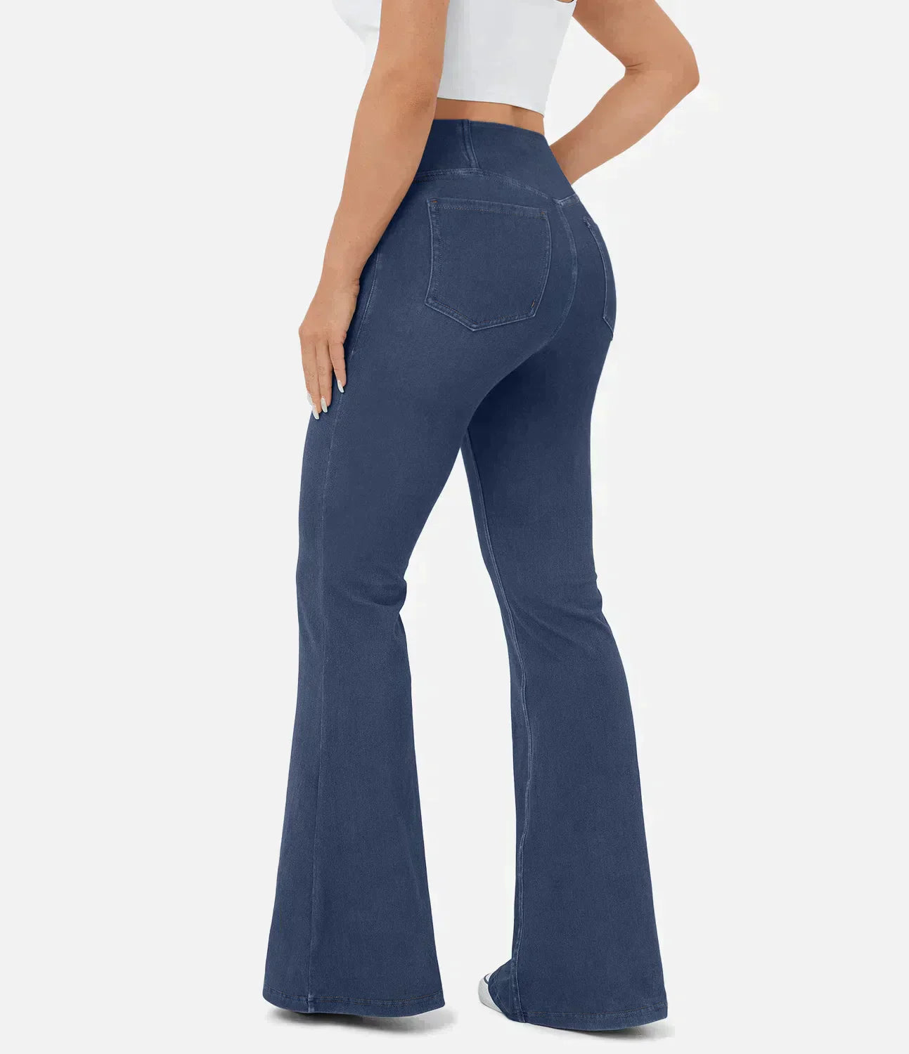 Khloé Stretchiga Flare-jeans med Hög Midja