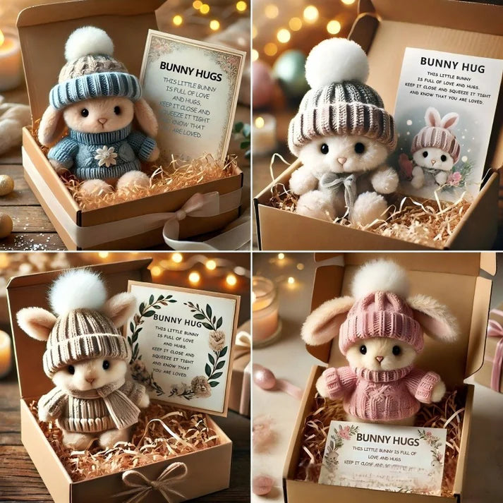 Handmade Mini Rabbit Hug 🐇 - Adorable Easter Gift for Children & Adults