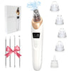 Rechargeable Pore Vacuum Cleaner - 6-in-1 Blackhead Remover with Smart Display and Suction Device
