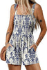Summer Romper: Ladies Sleeveless Square Neck Summer Romper
