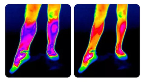 Self-heating knee brace: quick relief from pain