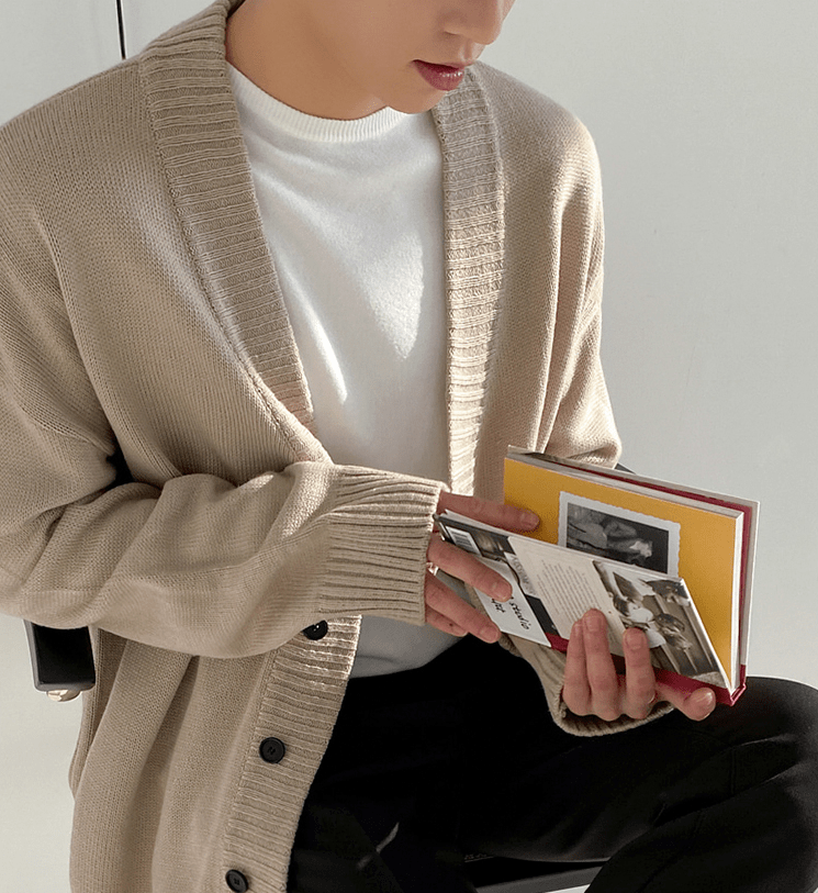 KNITTED CARDIGAN - Elegant men fashion