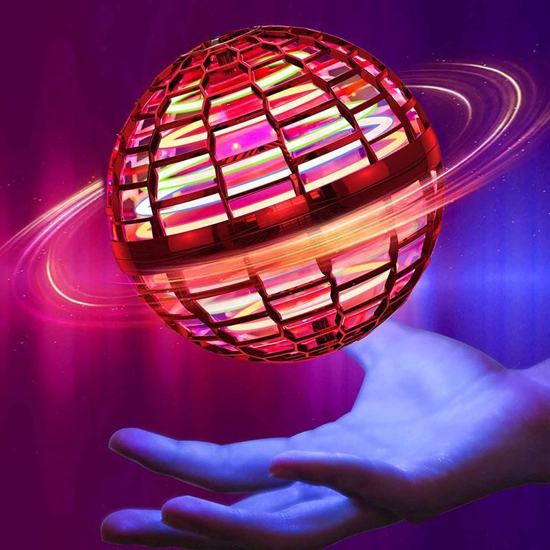Flying luminous ball for fun and interactive games