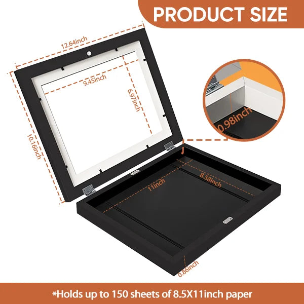 KreativFrame™ - Photographer's frame | For children's artwork - space for up to 150 drawings