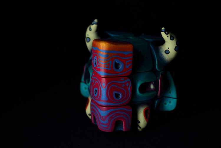 👁️👹 Artists Handmade Art Monster Sculpture – Rubik's Cube meets art! 🔥