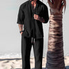 Men's Two-Piece Cotton Set: Top and Pants