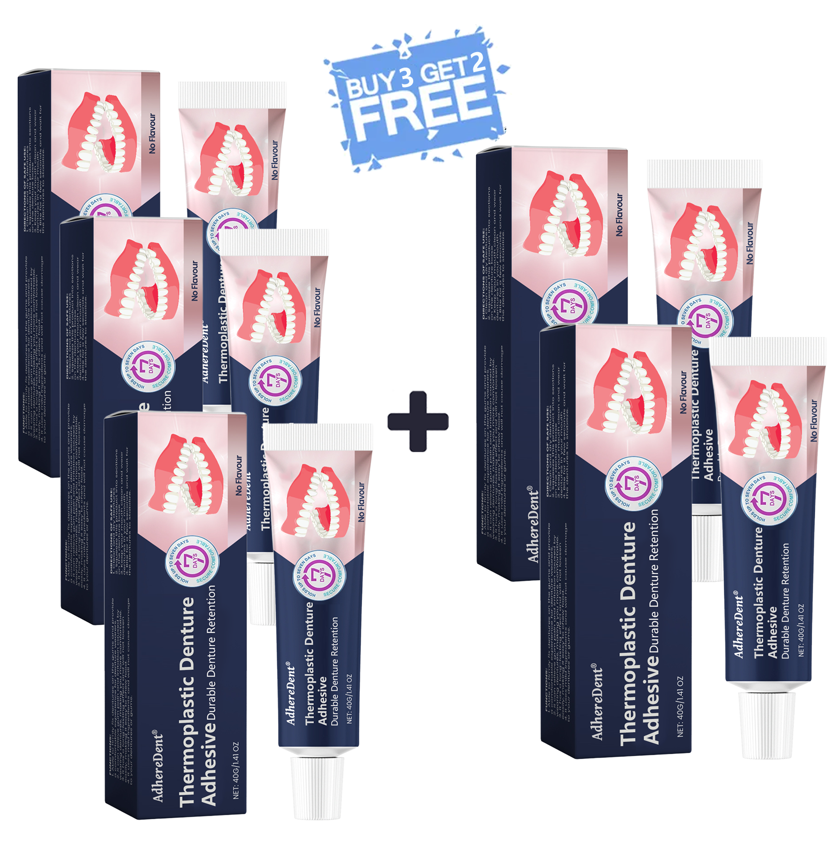 AdhereDent®  Thermoplastic Denture Adhesive ⏳ Durable Denture Retention