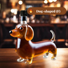 Creative dog-shaped whiskey bottle