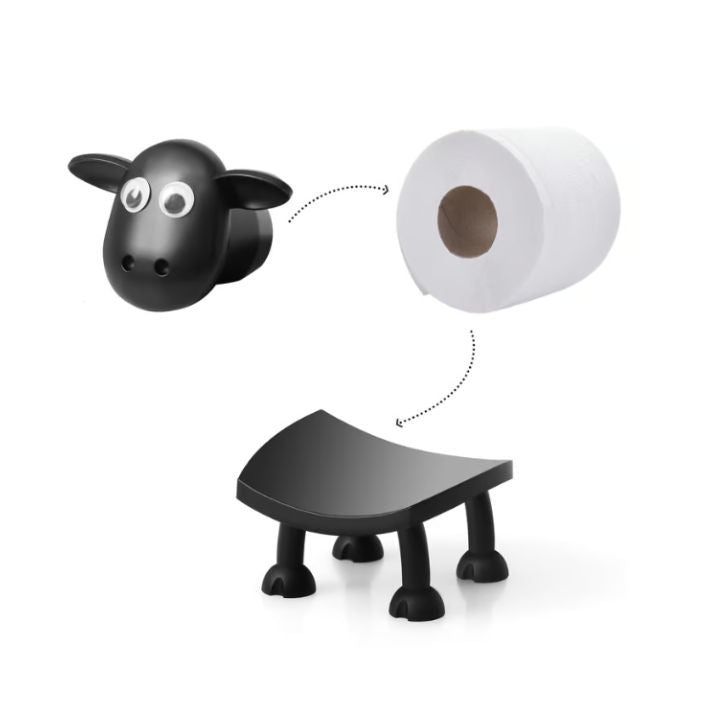 Sheep-shaped toilet paper holder