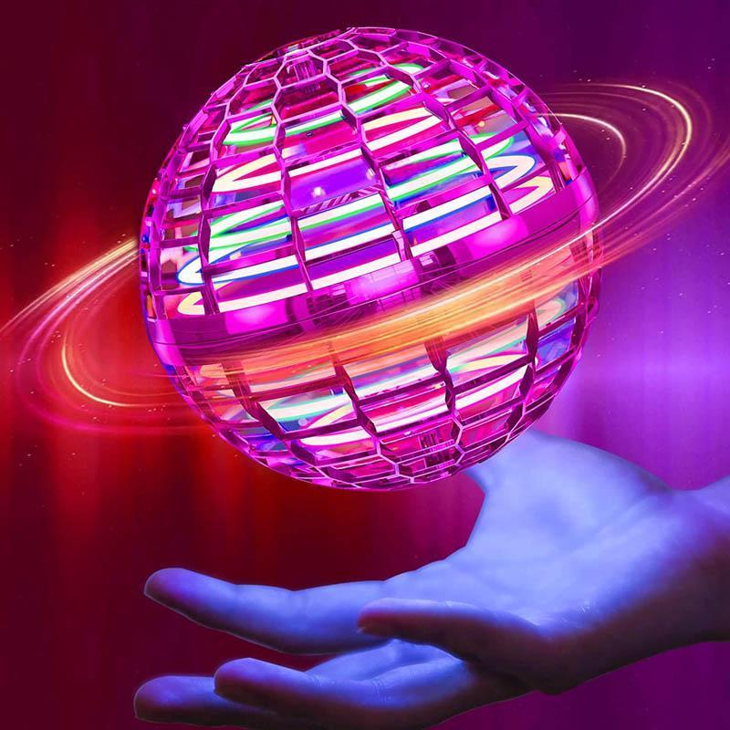 Flying luminous ball for fun and interactive games