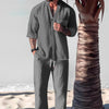 Men's Two-Piece Cotton Set: Top and Pants