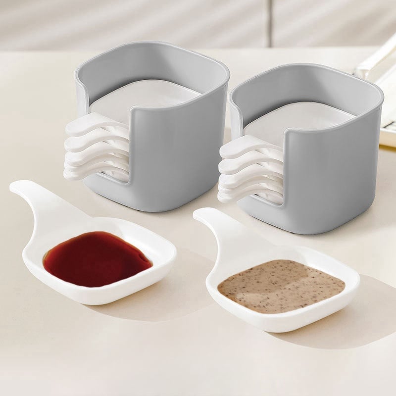 Savor Stack – Stackable Dipping Sauce Plate and Holder Set