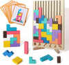 Wooden stacking game to promote concentration and fine motor skills