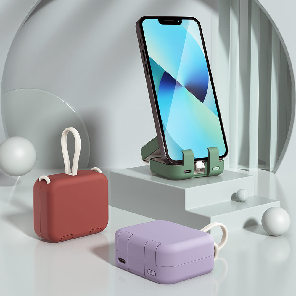 2 in 1 mini power bank - charge and watch at the same time!