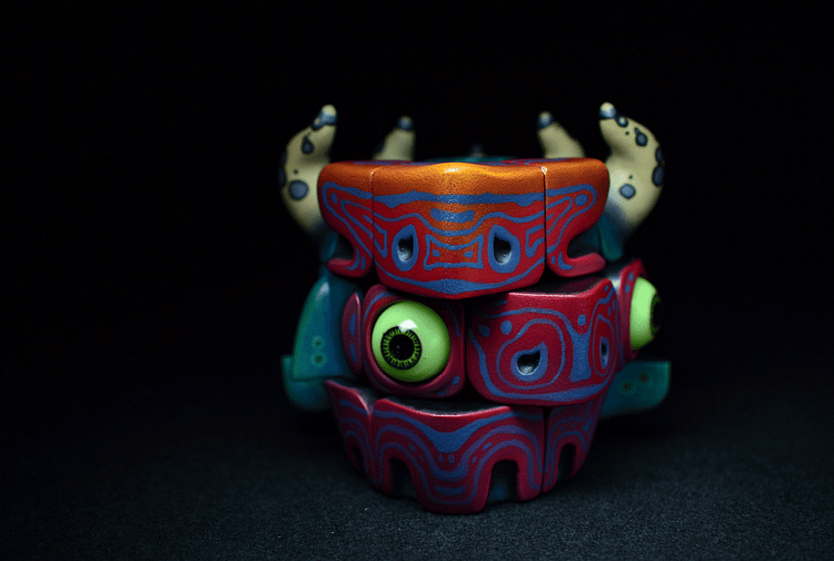 👁️👹 Artists Handmade Art Monster Sculpture – Rubik's Cube meets art! 🔥
