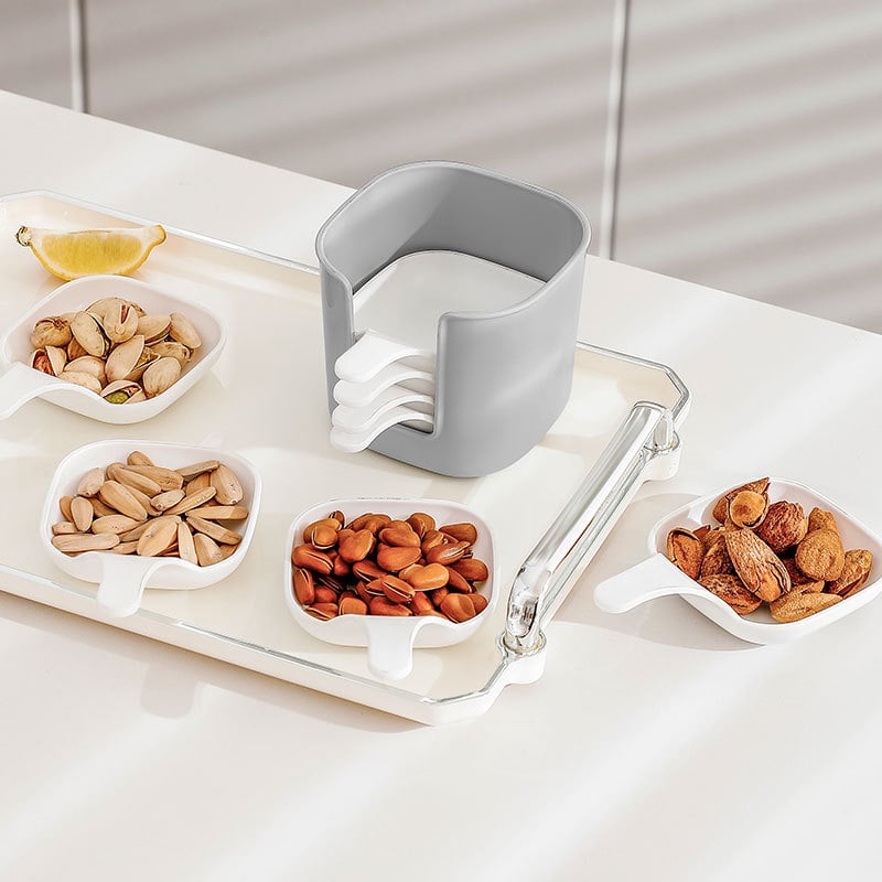 Savor Stack – Stackable Dipping Sauce Plate and Holder Set
