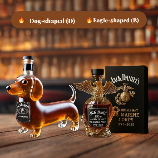 Creative dog-shaped whiskey bottle