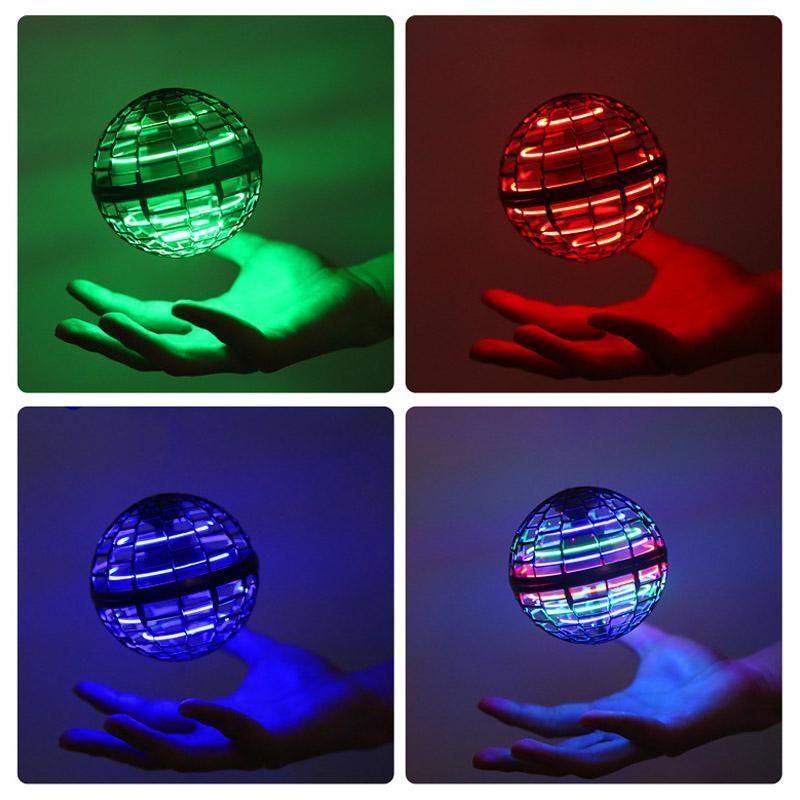 Flying luminous ball for fun and interactive games