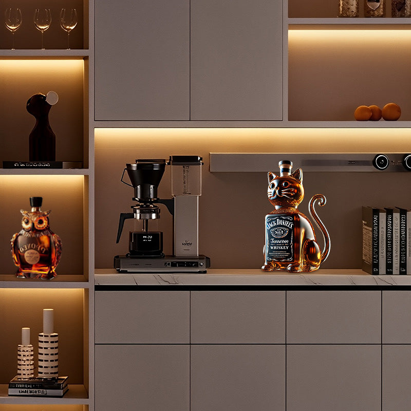 Creative dog-shaped whiskey bottle