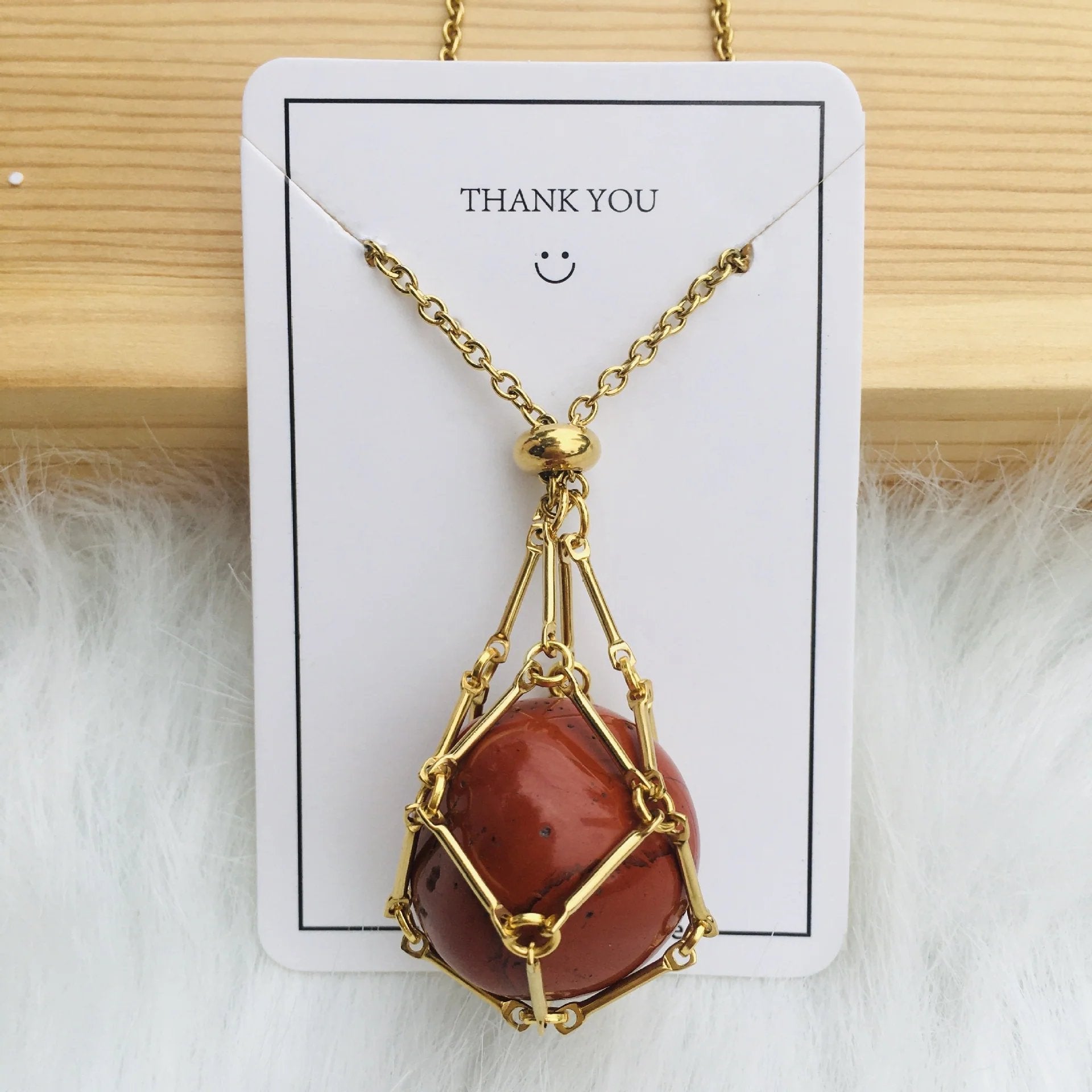 Crystal stone holder necklace - free (crystal) gift included🎁