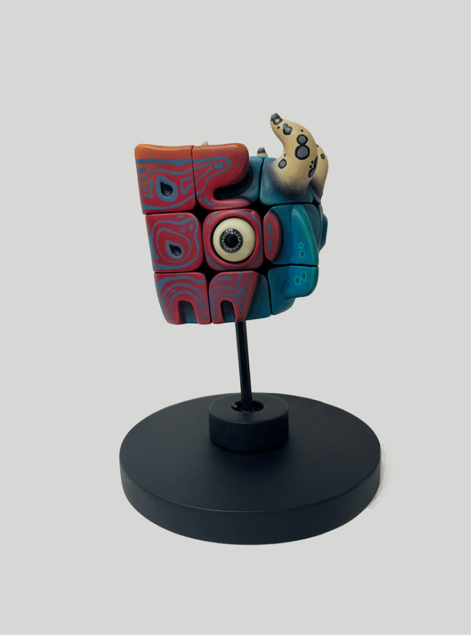 👁️👹 Artists Handmade Art Monster Sculpture – Rubik's Cube meets art! 🔥