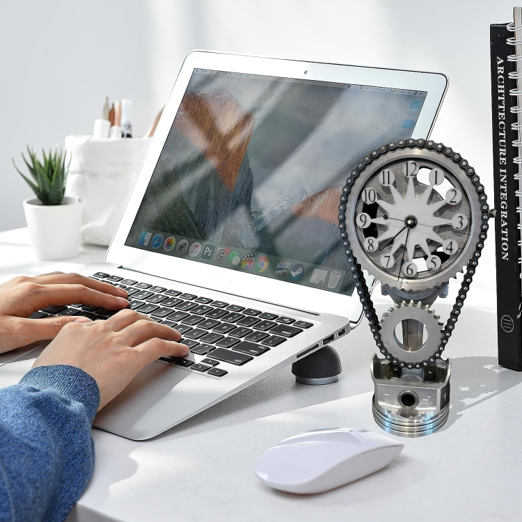 TimeForge™ | Rotating Metal Gear Clock