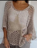 Five-Star Round Neck Hollow Crochet Tops | Occasion Fashion Style
