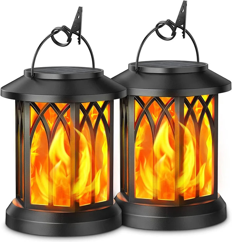 🔥 Improved Flickering Solar Lantern – Waterproof Outdoor Lighting