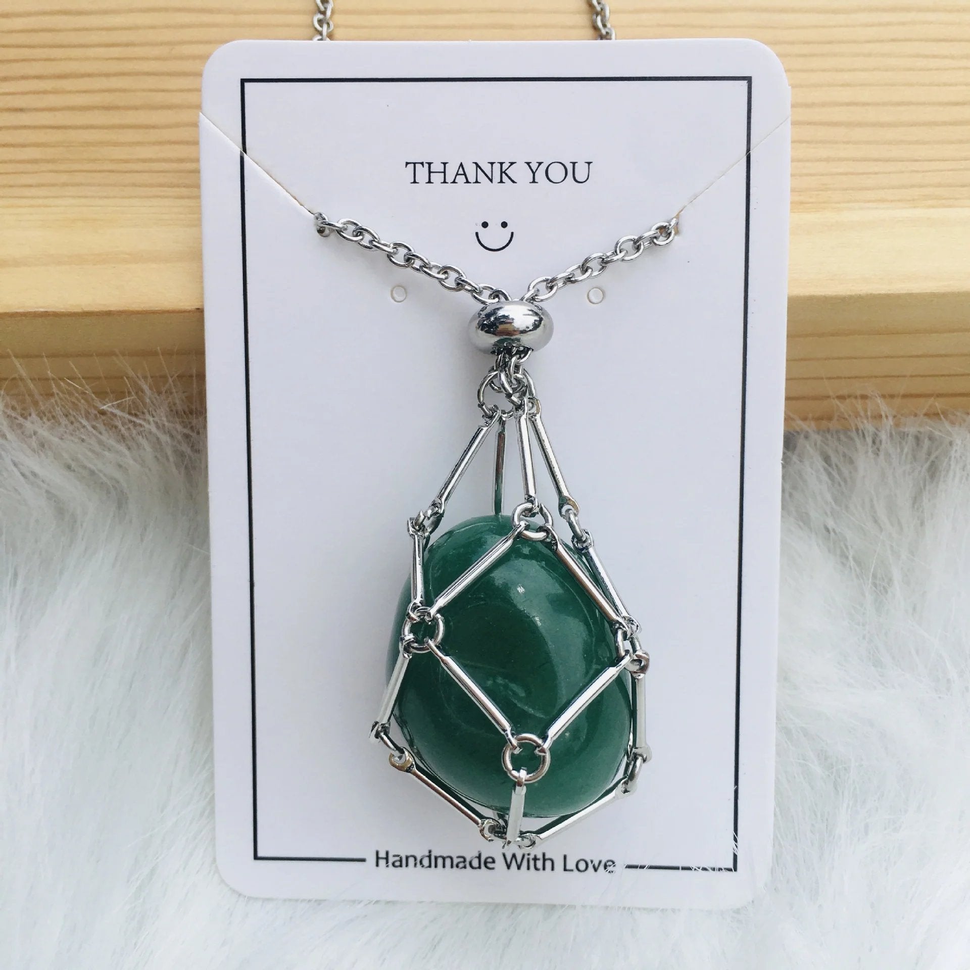 Crystal stone holder necklace - free (crystal) gift included🎁