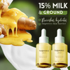 GlowLait Turmeric Milk Facial Serum - Antioxidant Serum with Hyaluronic Acid, Niacinamide and Milk Extract - Anti-Aging & Skin Brightening with Curcuma Longa - 30 ml 1 + 1 FREE