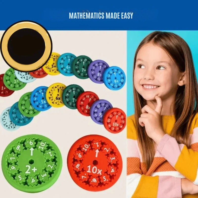 Math Whirl - Educational Montessori Spinning Wheel for Interactive Learning and Math Game