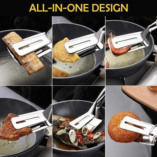 Double-sided shovel clamp in stainless steel