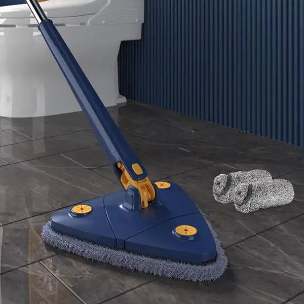 Triangular 360-degree cleaning mop