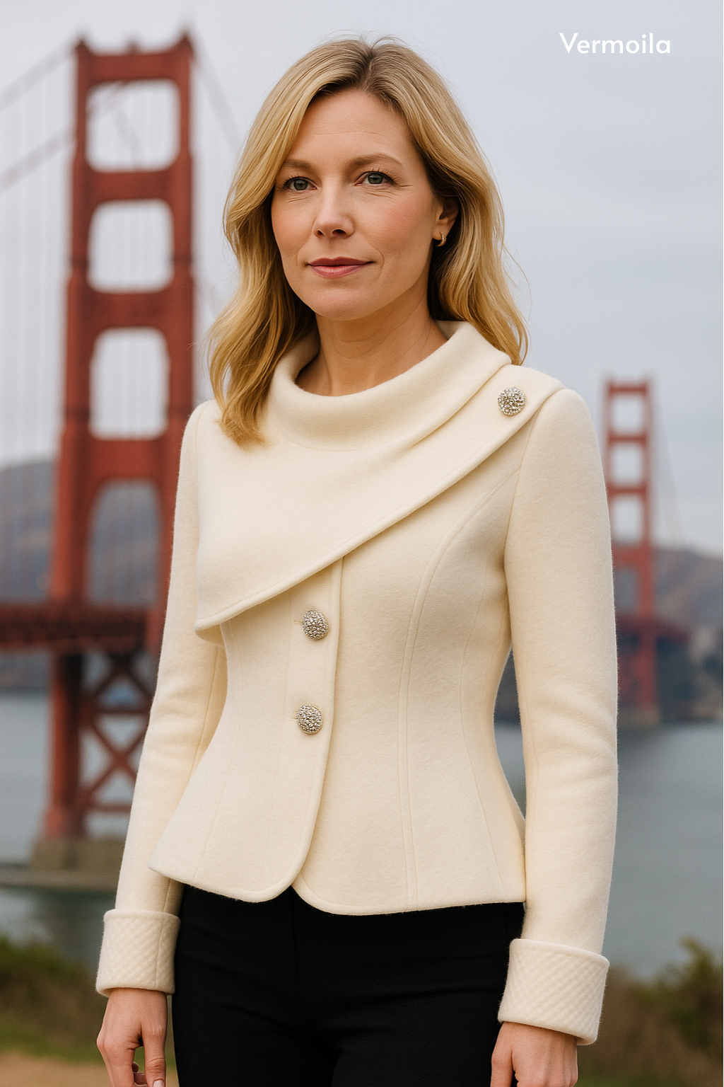 Lola | Asymmetric Buttoned Blazer