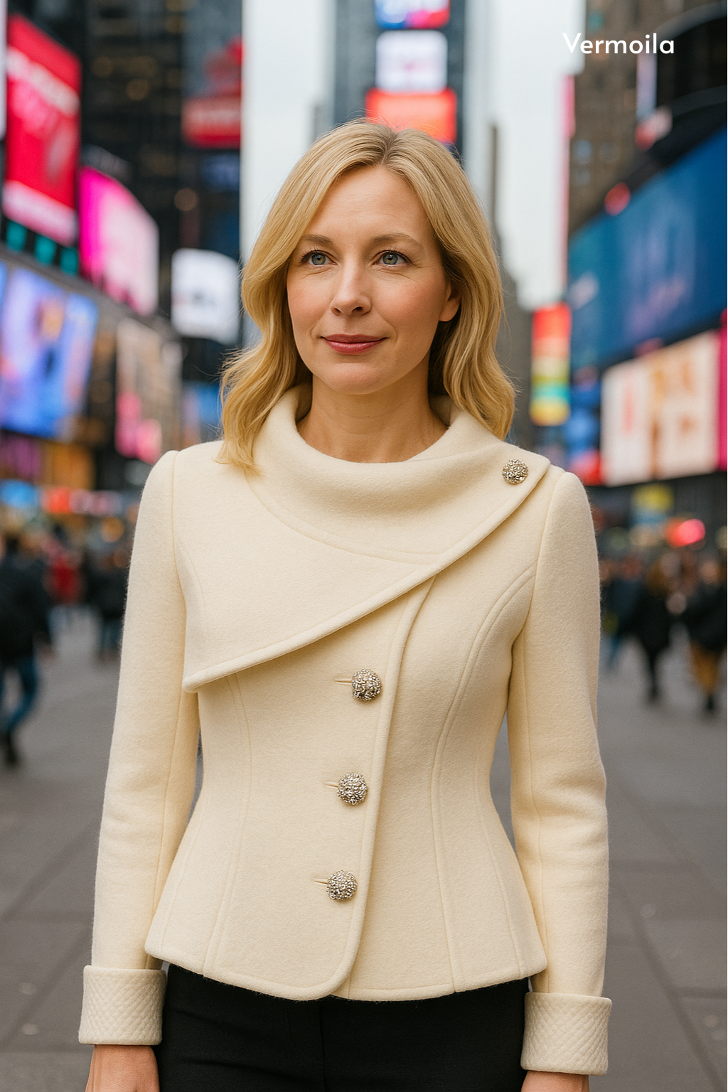 Lola | Asymmetric Buttoned Blazer