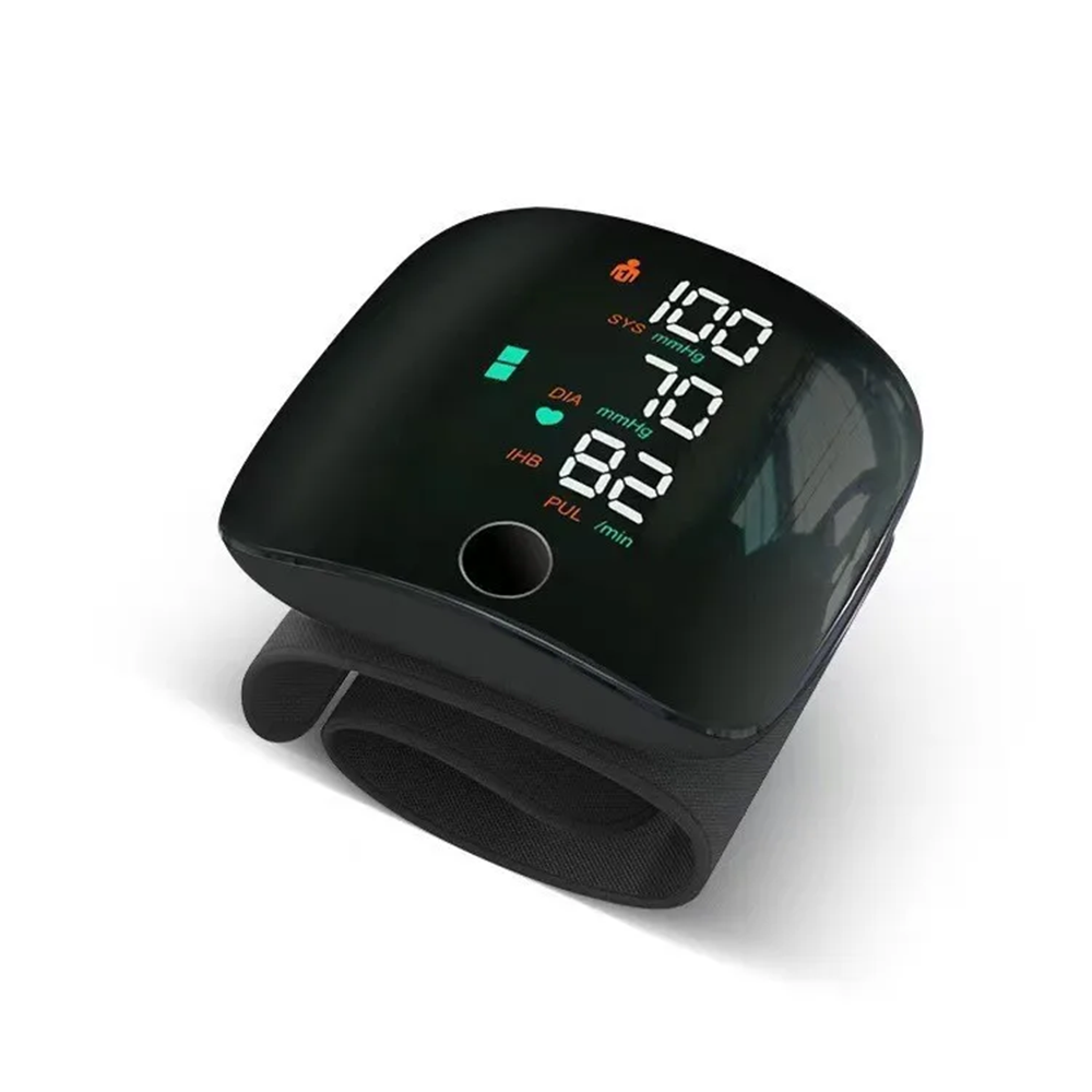 Wrist Blood Pressure Monitor with LED Display and Italian Voice Guidance