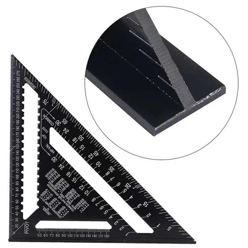 Triangle Ruler - Aluminum Alloy Triangle Ruler For Woodworking