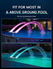 Solar Pool Fountain with LED & Double Spray Arch – For Nighttime Pool Magic
