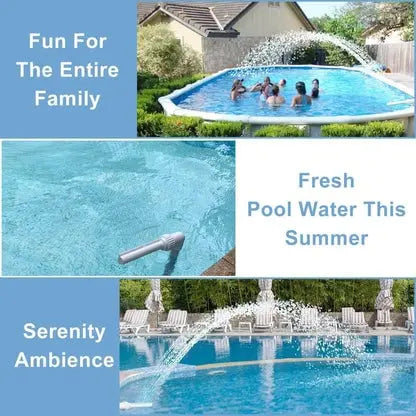 Solar Pool Fountain with LED & Double Spray Arch – For Nighttime Pool Magic