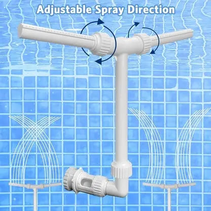 Solar Pool Fountain with LED & Double Spray Arch – For Nighttime Pool Magic