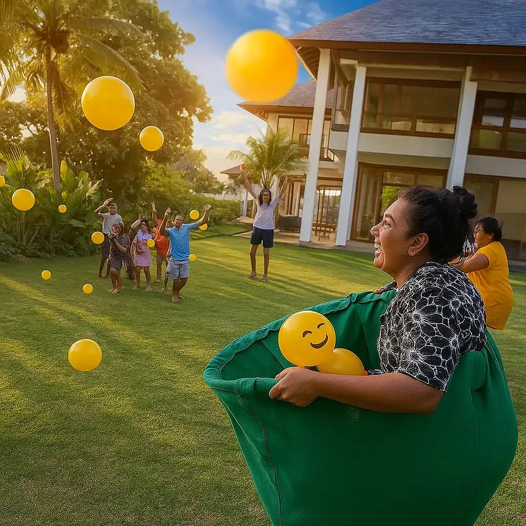 Outdoor Catch Game with Giant Pants for Group Fun