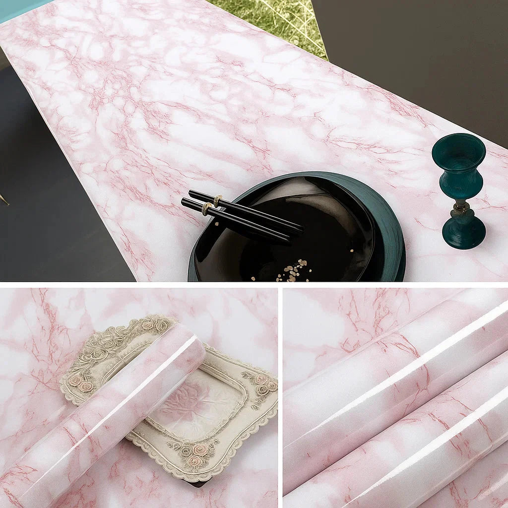 Waterproof Marble Wallpaper — Self-Adhesive Protection for Smooth Surfaces