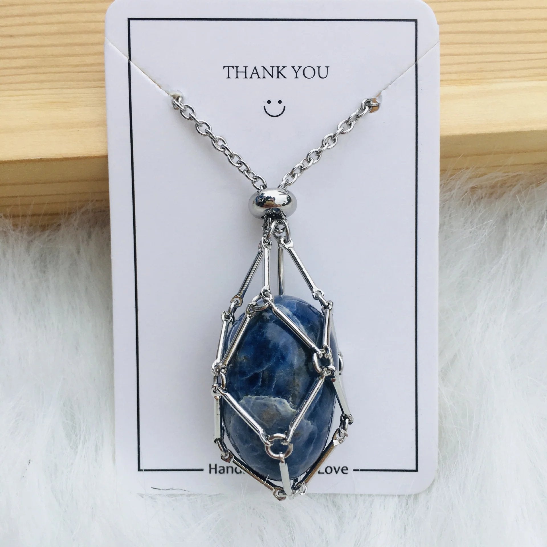 Crystal stone holder necklace - free (crystal) gift included🎁