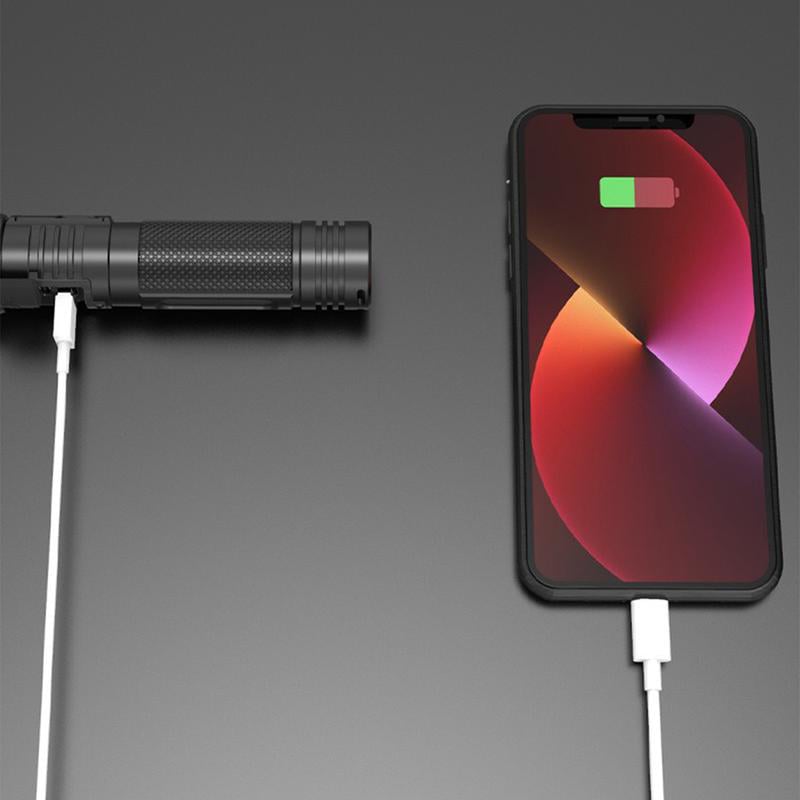 Survival LED flashlight 2025 - As bright as a lightsaber with power bank function